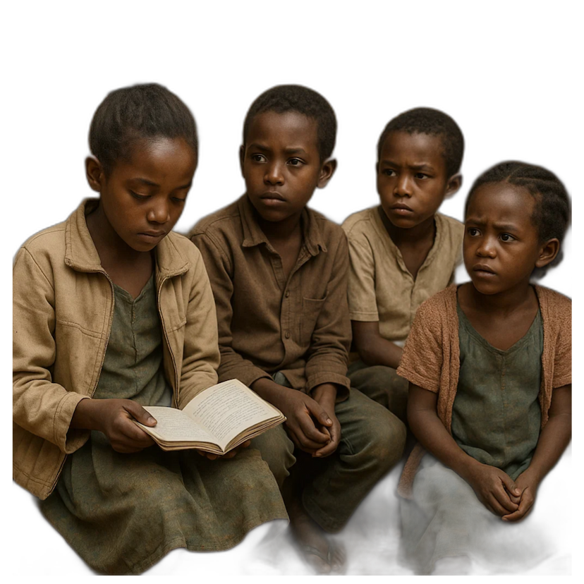 Child learning with a tablet